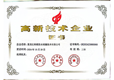 高新技术企业证书